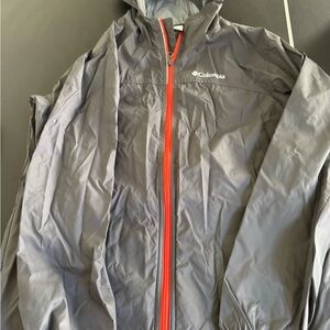 Columbia Men's Gray Jacket with Orange Accents